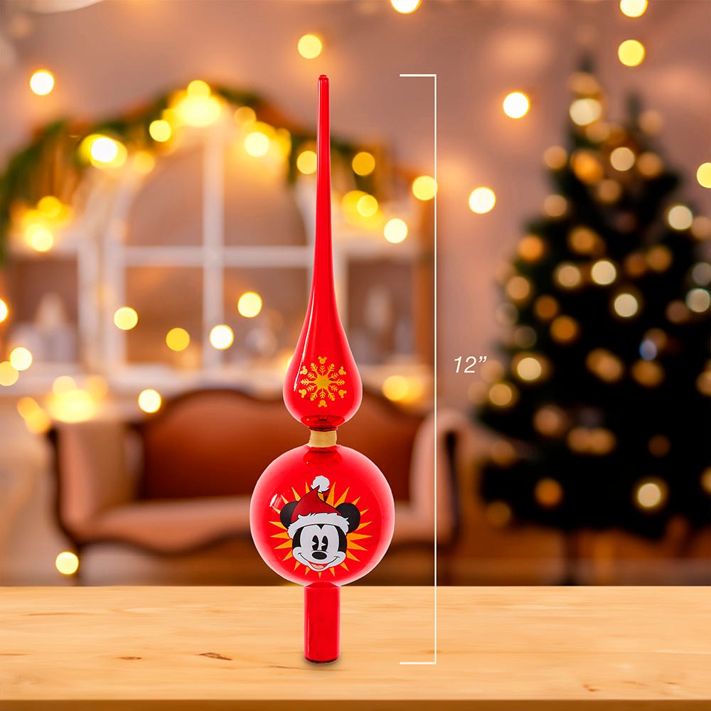 Kurt Adler 12-Inch Mickey Glass Treetop